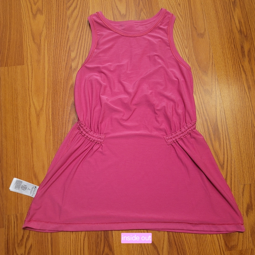 Athleta Air Out Cinch Tank Top Sz XS Salvia Pink Semi Fitted Long UPF 25+ Modal - Picture 11 of 16